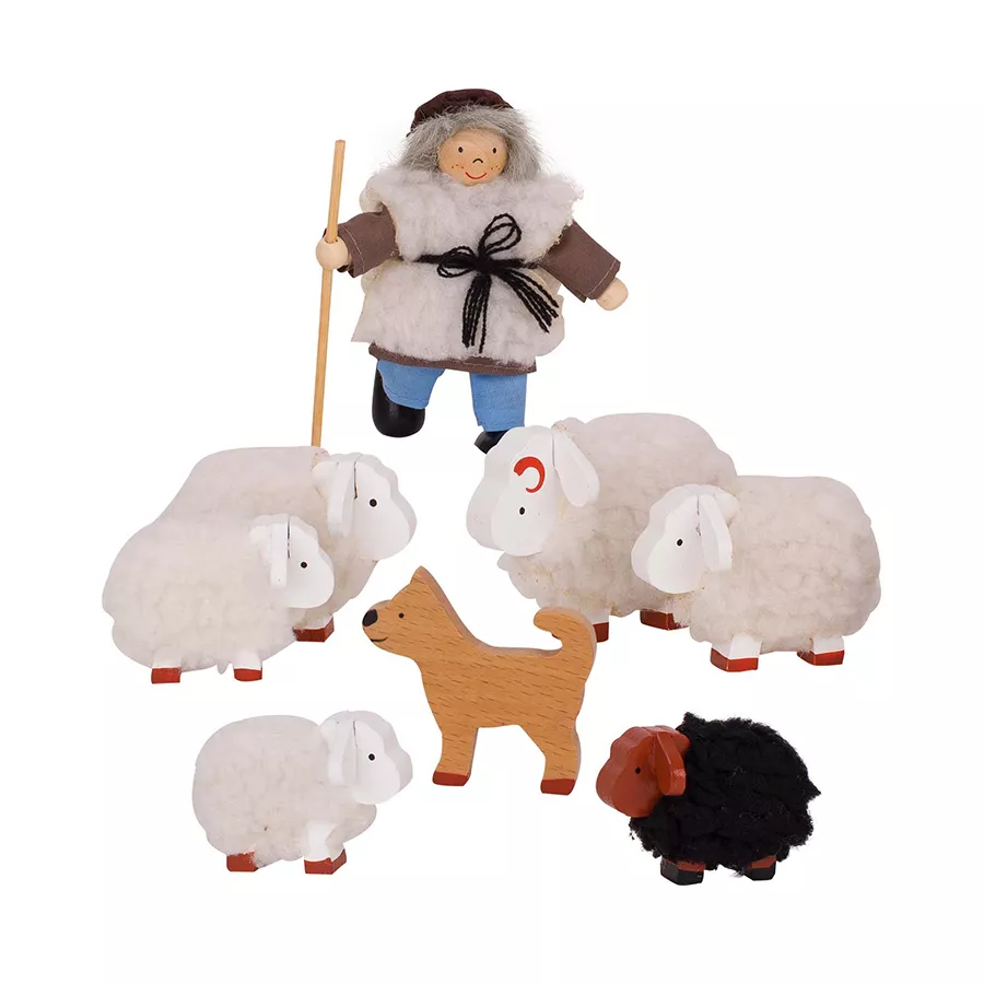 Păpuși flexibile - Păstor cu oi - DELIST