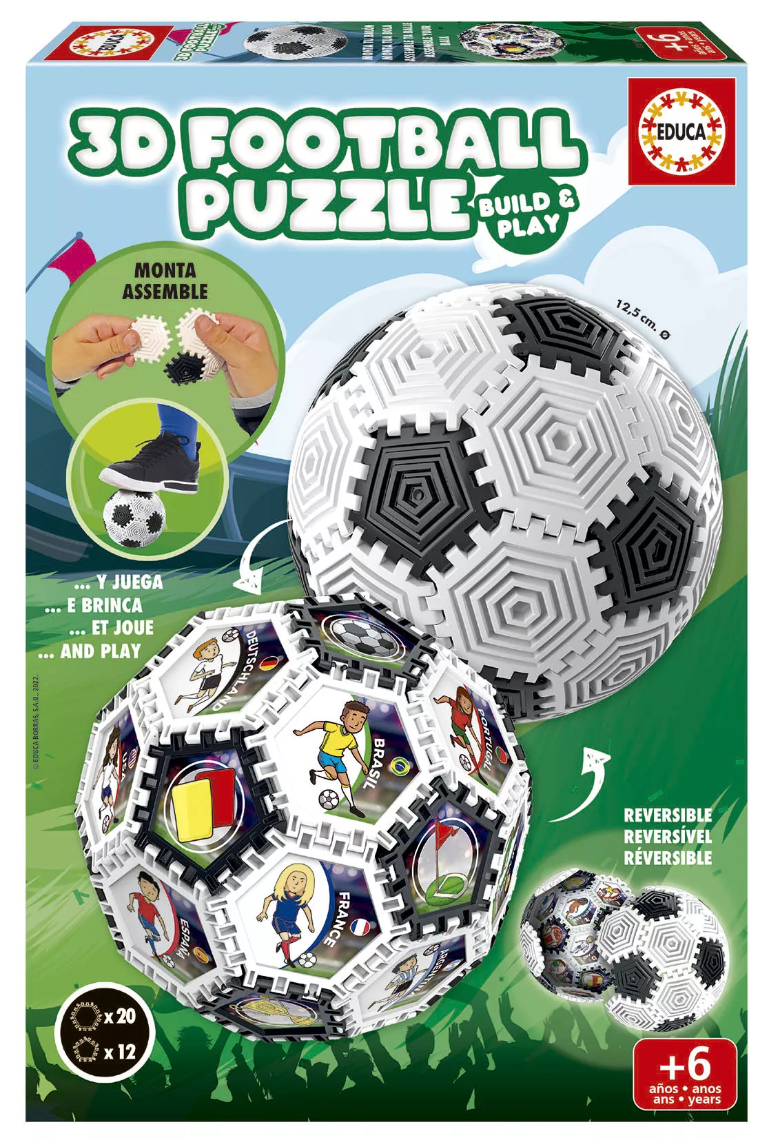 Puzzle 3D cu 32 de piese - Minge de fotbal