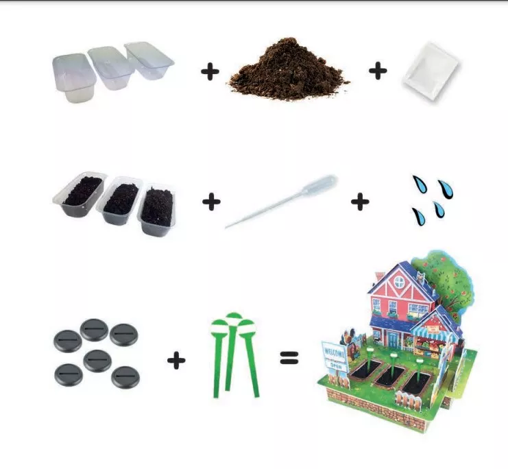 Puzzle 3D - Grădina mea cu kit pentru plantare și semințe