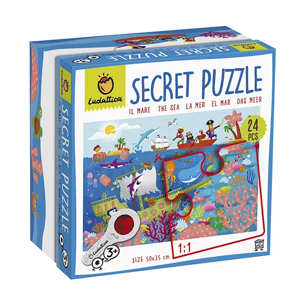 Puzzle cu 24 de piese și o lupă magică - Secretele mării