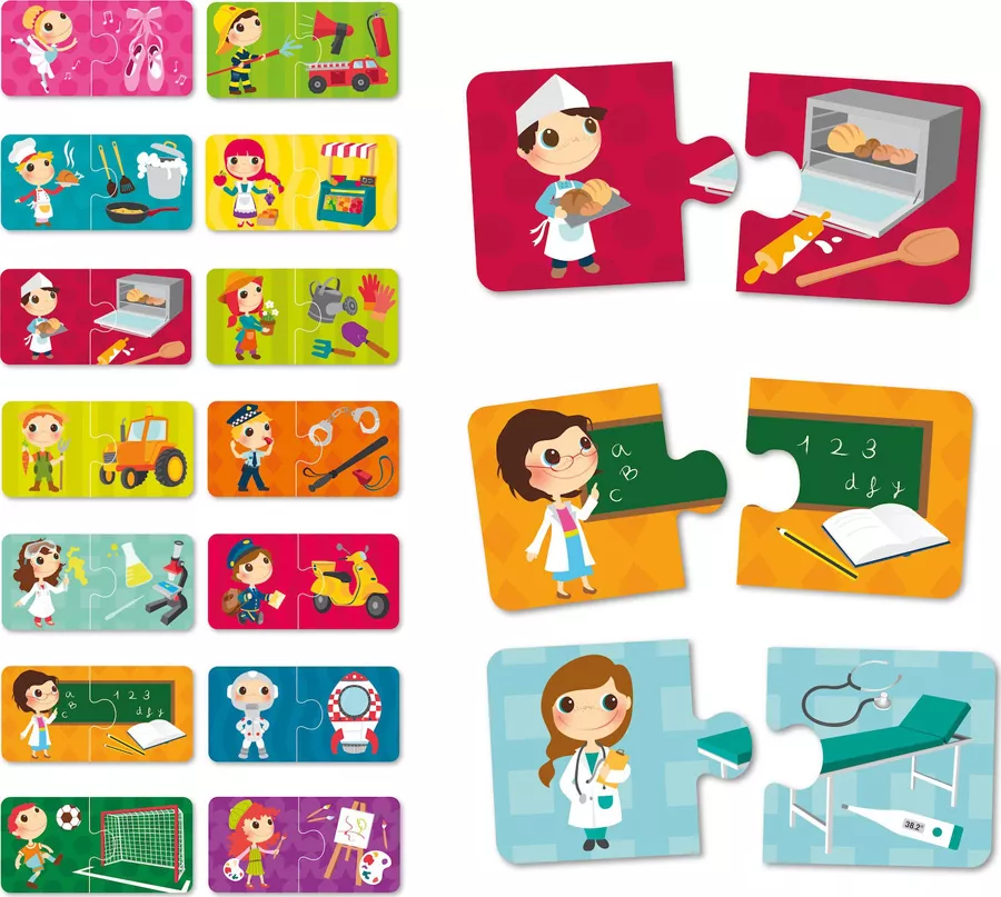 Puzzle educativ Montessori - Învățăm meseriile