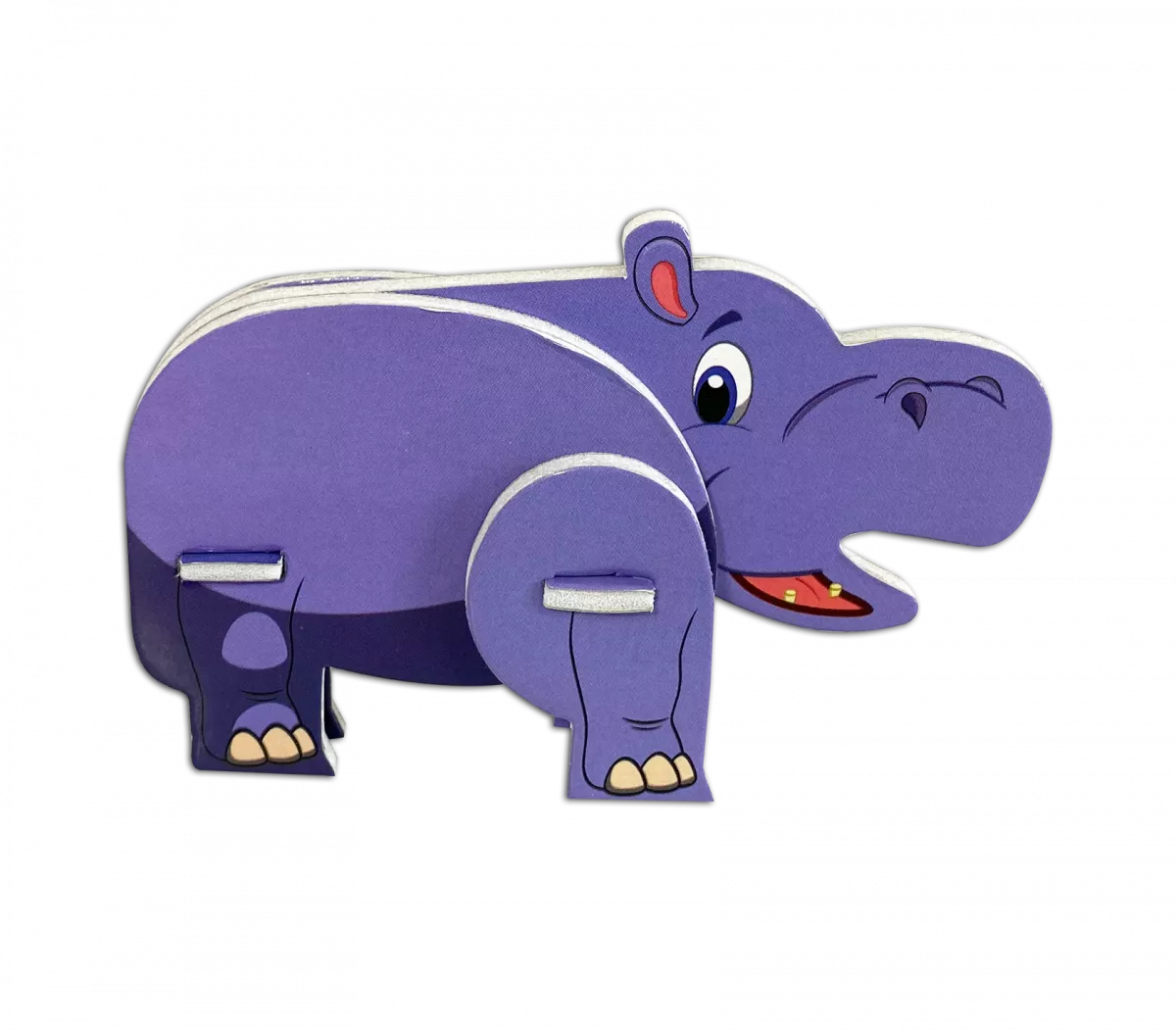Puzzle 3D cu 7 piese - Hipopotam
