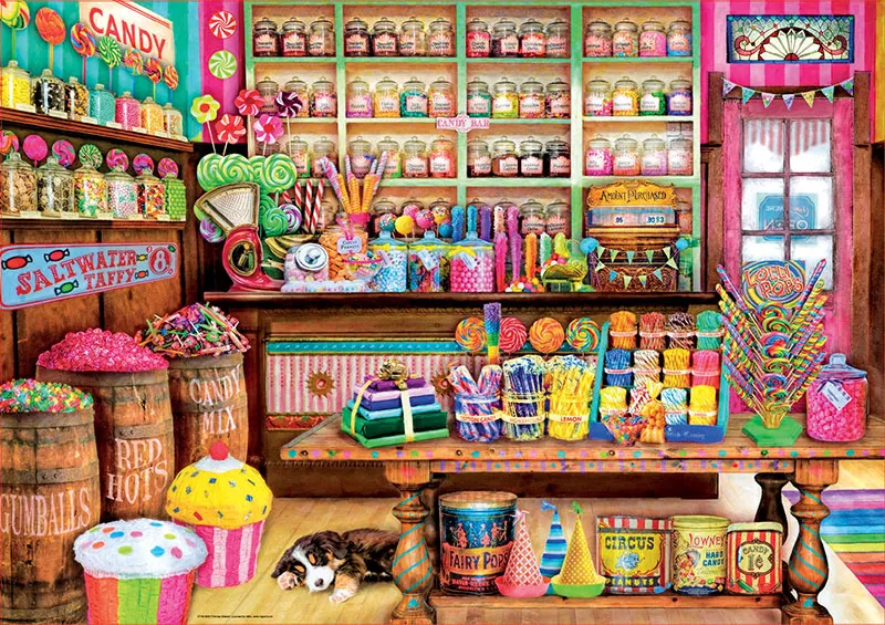Puzzle cu 1000 de piese - Magazin de dulciuri