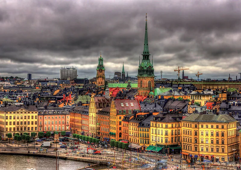 Puzzle cu 1000 de piese - Vedere din Stockholm, Suedia