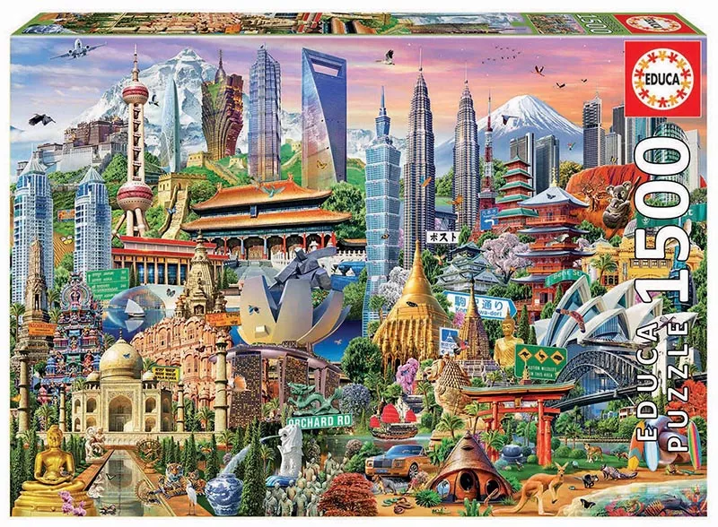 Puzzle cu 1500 de piese - Simboluri din Asia