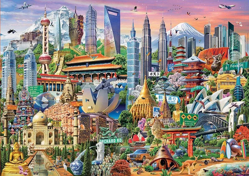 Puzzle cu 1500 de piese - Simboluri din Asia