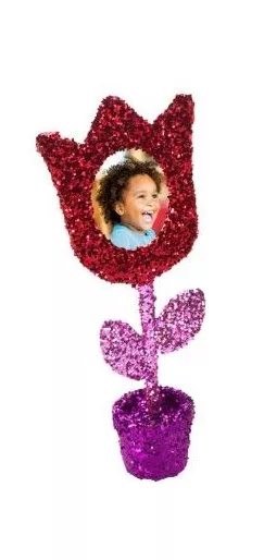 Ramă foto în formă de floare în ghiveci pentru decorare