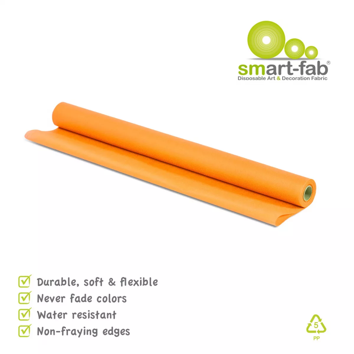 Rolă de hârtie textilă portocaliu - 0.61 m × 5.5 m
