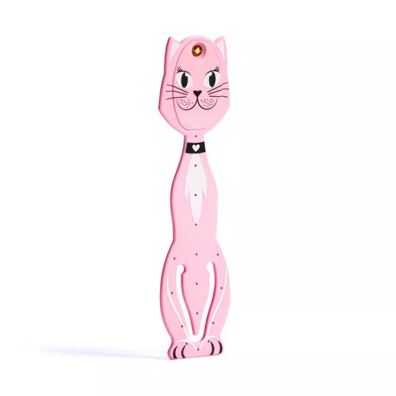 Semn de carte flexibil cu lumină - Pisica roz