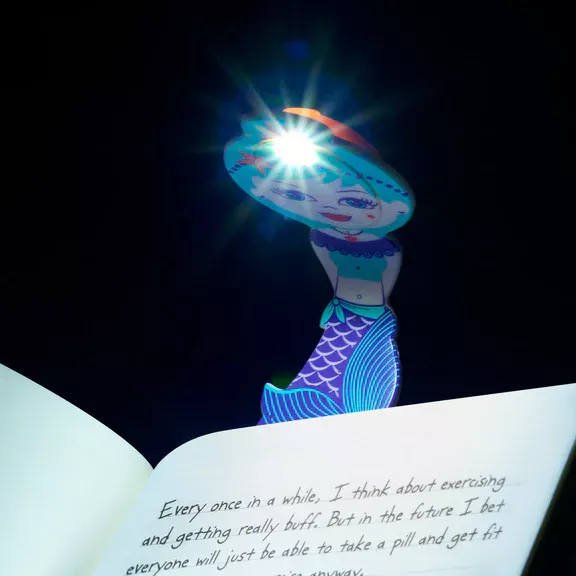 Semn de carte flexibil cu lumină - Sirenă mov