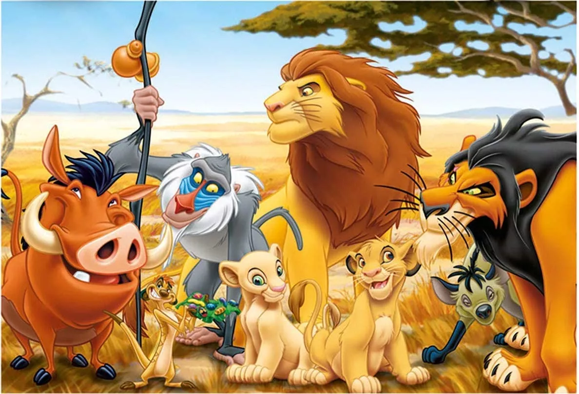 Set 2 puzzle-uri cu personaje Disney - Cartea Junglei și Regele Leu