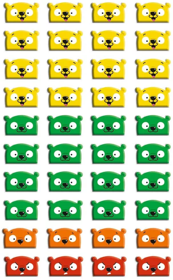 Set 40 de stickere 3D - Emoticoane ursuleți