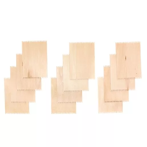 Set de 12 plăcuțe din lemn pentru țesut