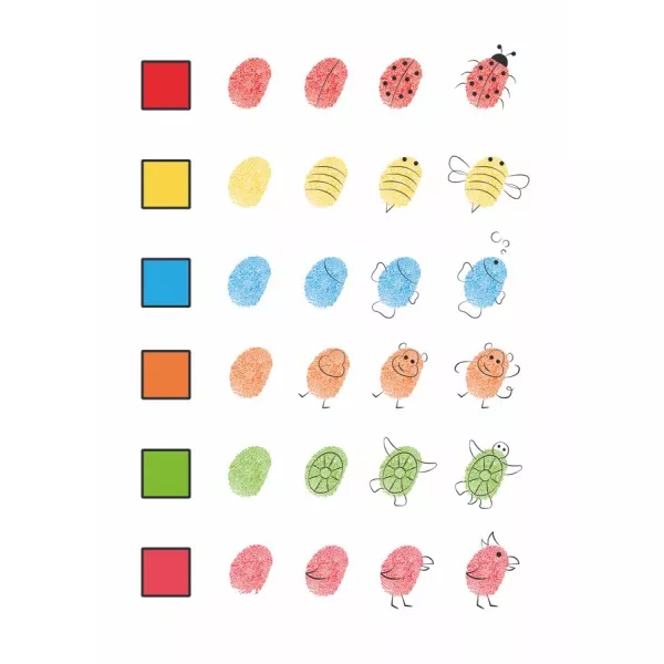 Set de 12 tușiere colorate, 4 x 4 cm
