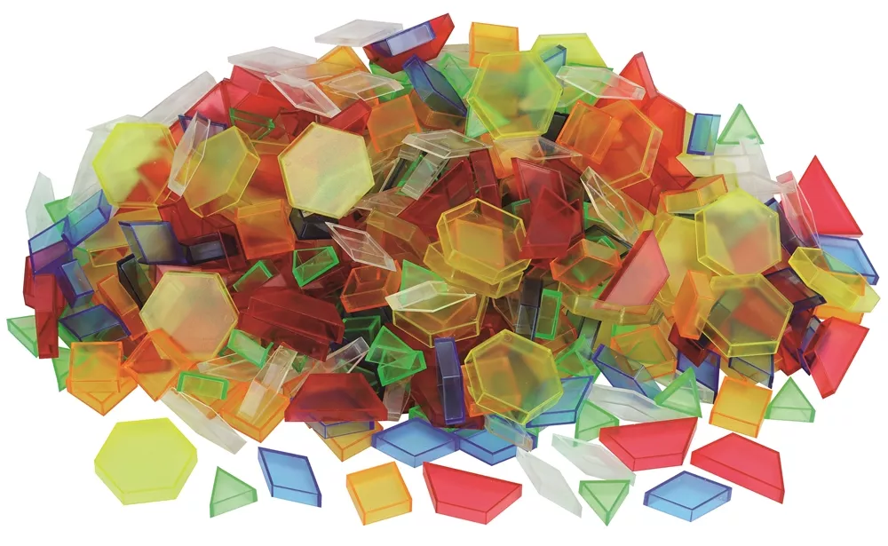 Set de 180 de forme geometrice colorate translucide