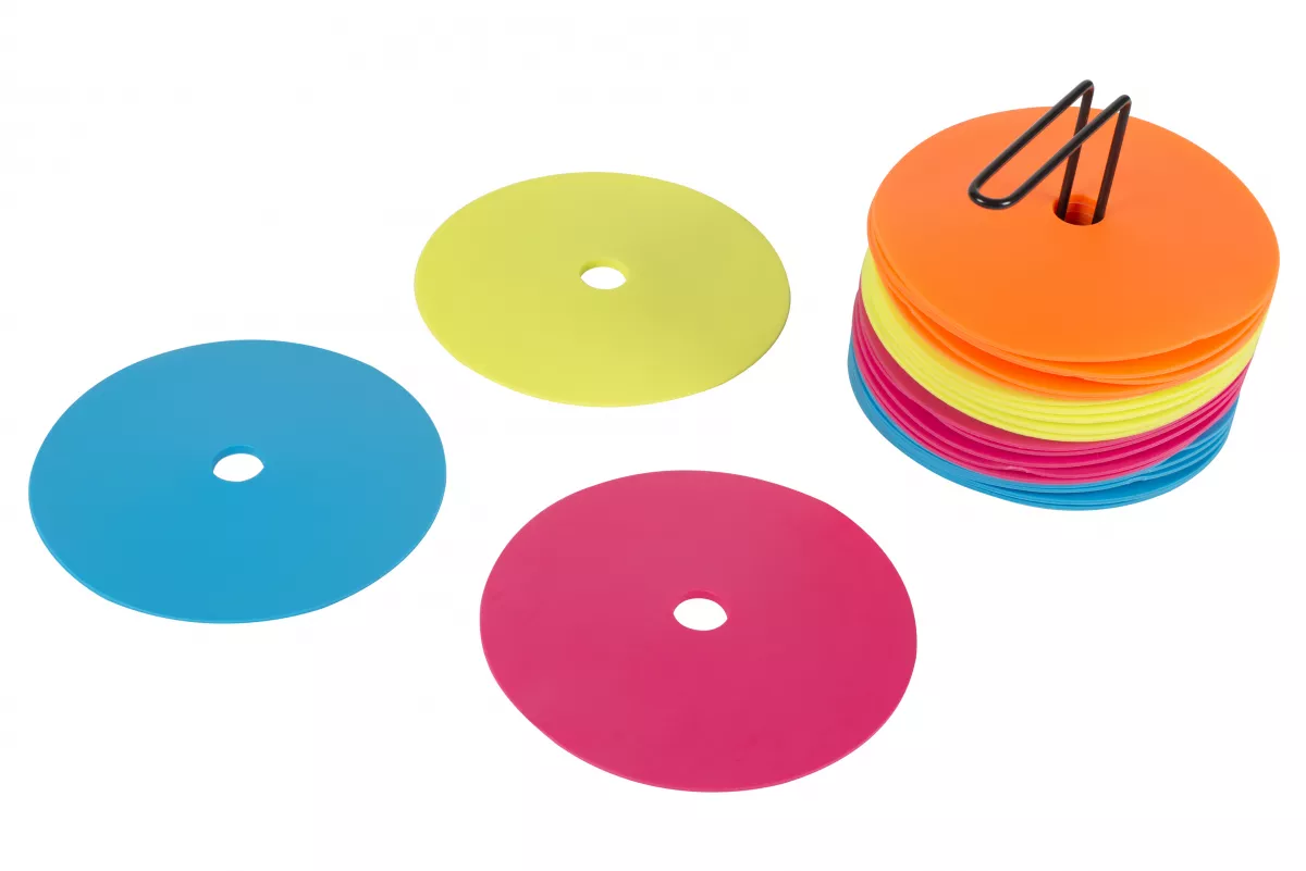 Set de 24 de marcatoare colorate pentru activități sportive, 15 cm