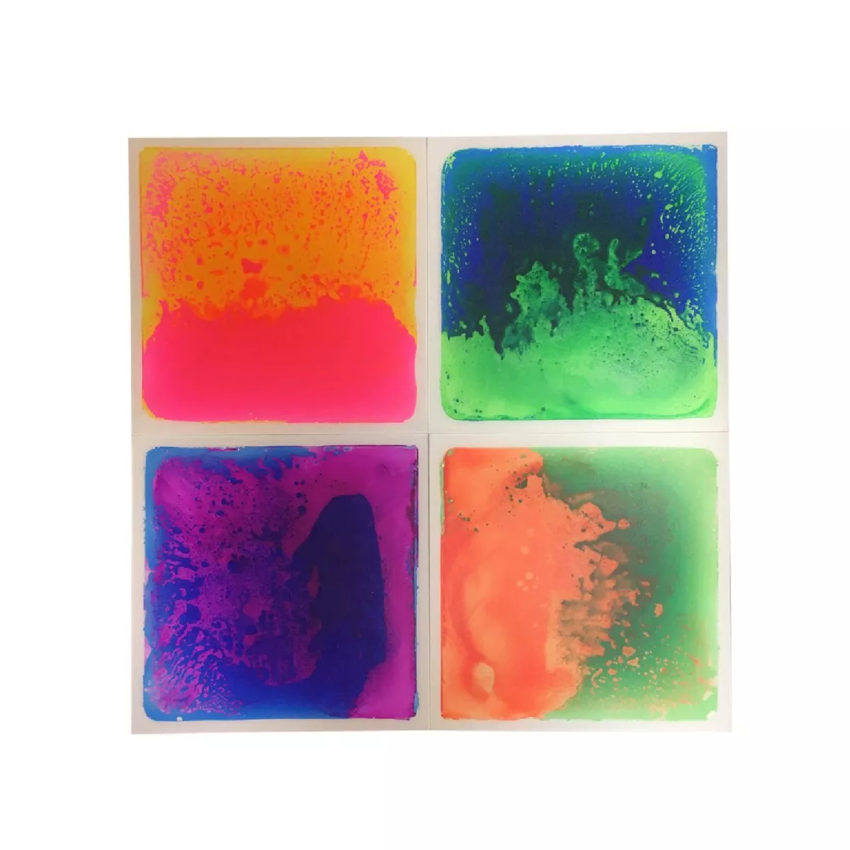 Set de 4 plăci de podea cu lichid senzorial UV (40 X 40 cm)