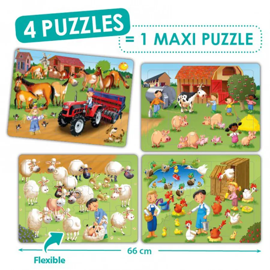 Set de 4 puzzle-uri - Ferma
