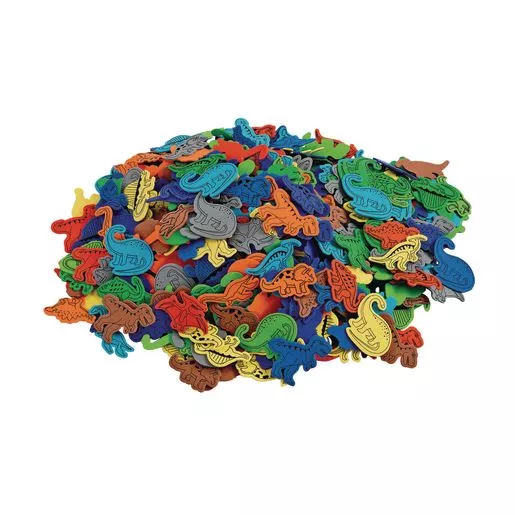 Set de 500 de dinozauri colorați din spumă