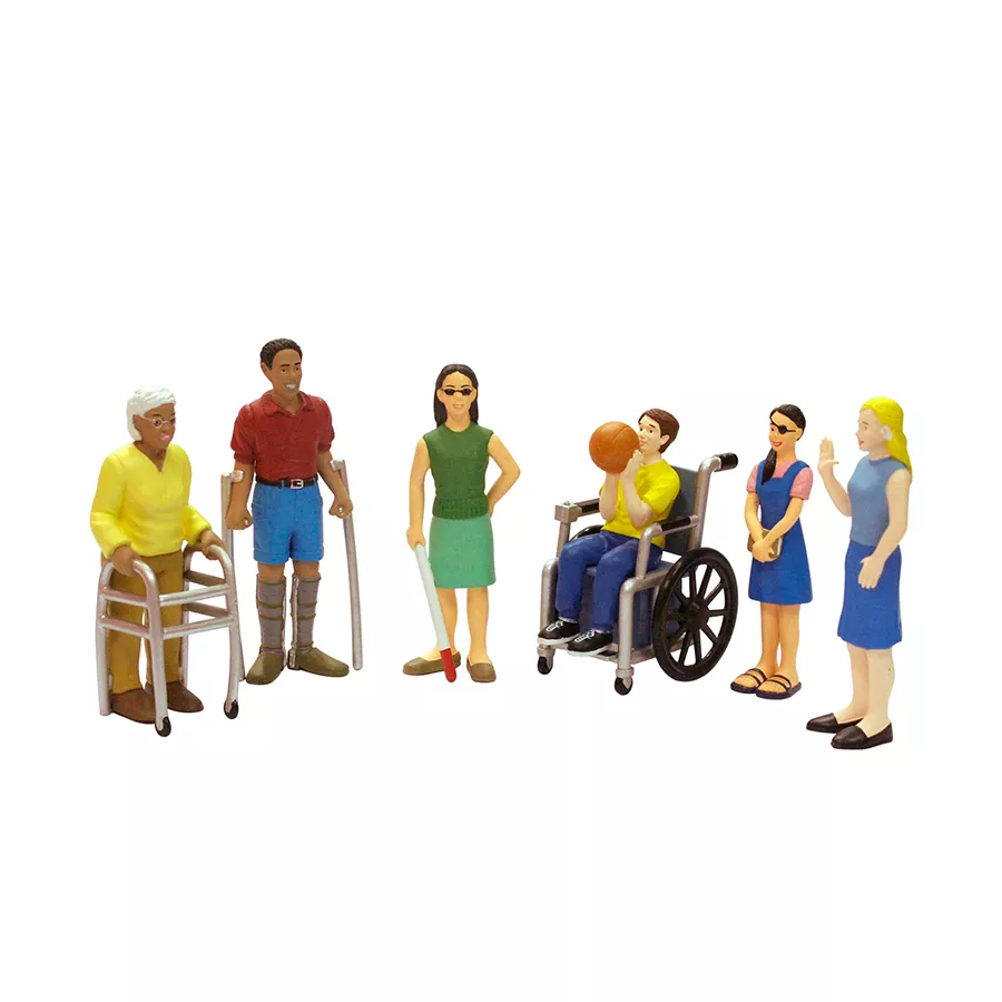 Set de 6 figurine - Persoane cu dizabilități