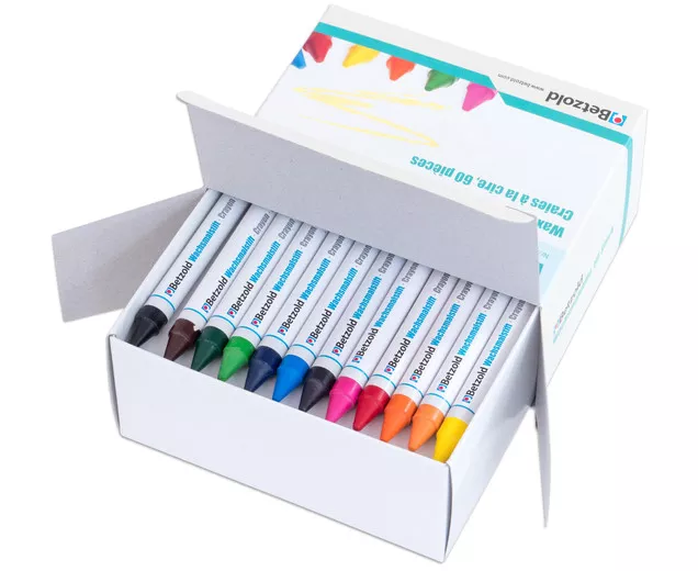 Set de 60 de creioane colorate cerate lavabile