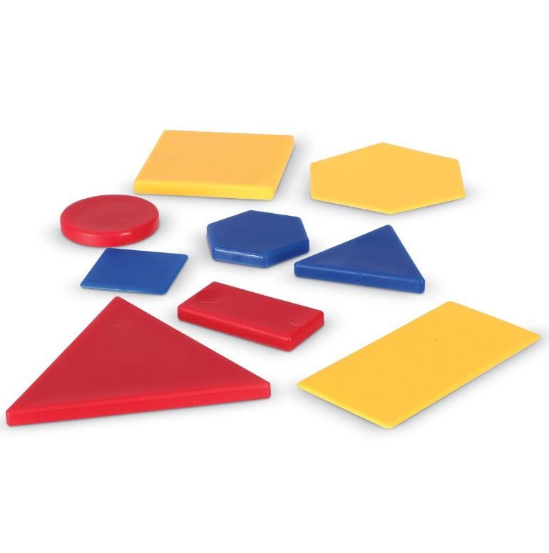 Set de 60 de forme geometrice colorate din plastic
