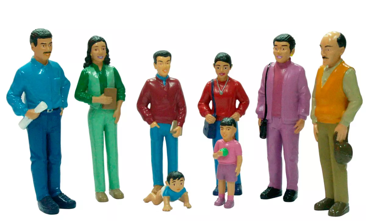 Set de 8 figurine - Familie latino-americană