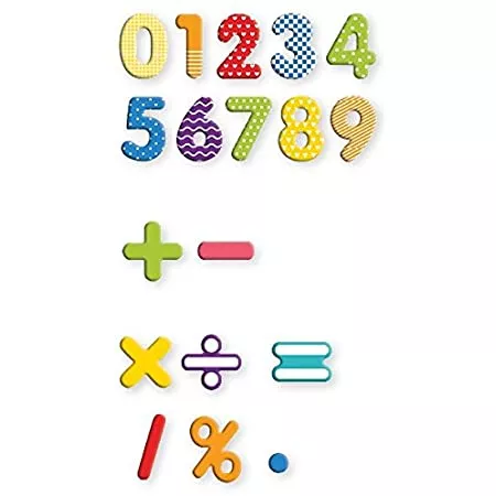 Set de 90 de piese magnetice – Numere și simboluri matematice