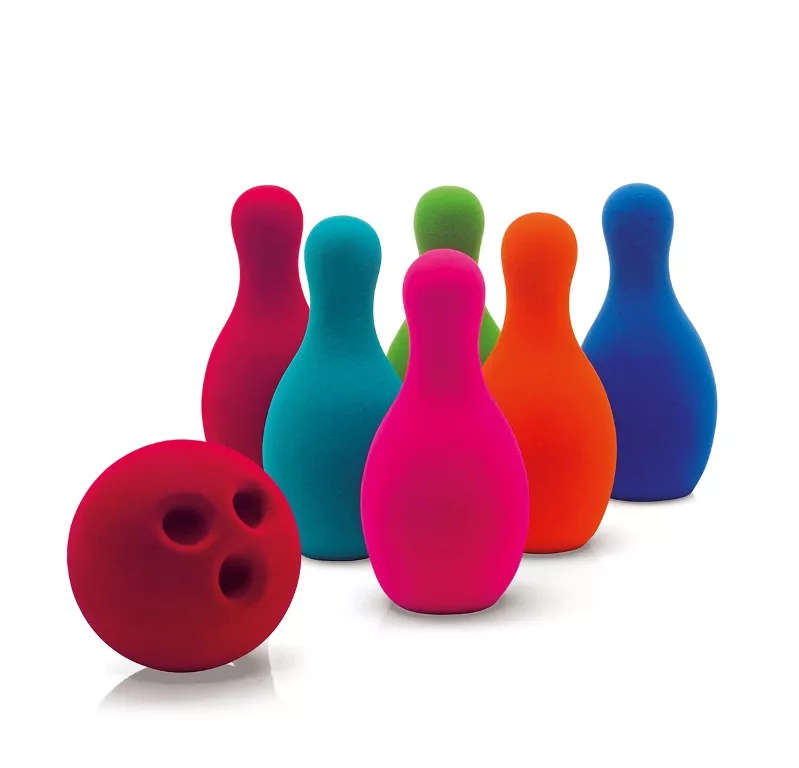 Set de bowling cu 6 popice și o minge din spumă