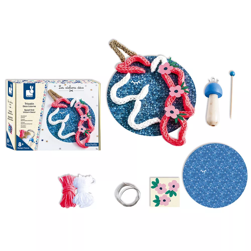 Set de creație cu accesorii pentru tricotat - Unicorn