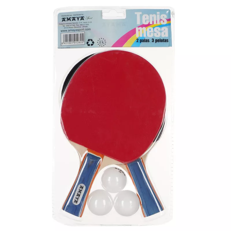 Set pentru ping-pong cu 2 palete și 3 mingi