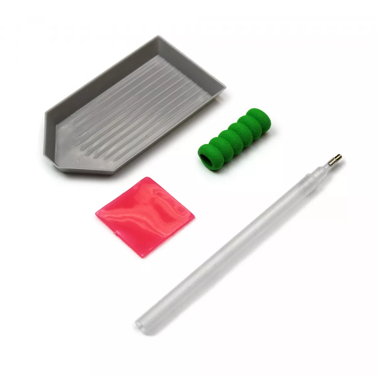 Accesorii pentru pictură cu diamante - Set stilou, tăviță și recipient cu ceară