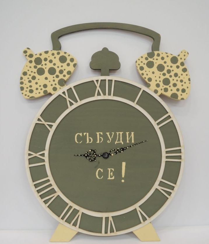 Suport de ceas din lemn – Ceas deșteptător mic 21,5 x 17 cm