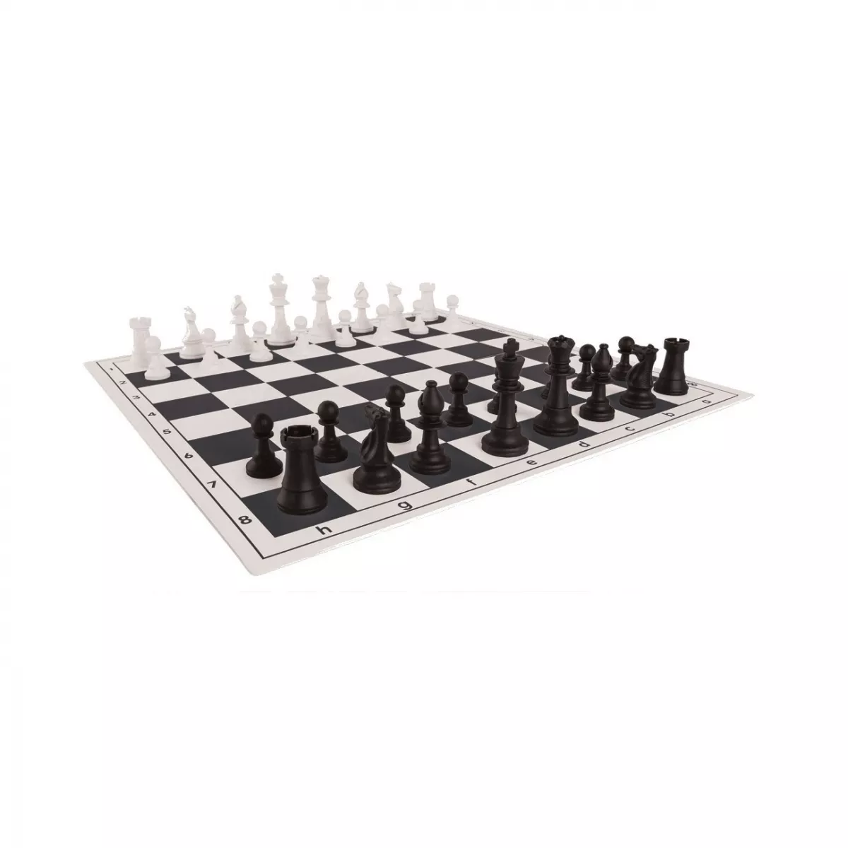 Tablă de șah pliabilă, alb-albastru