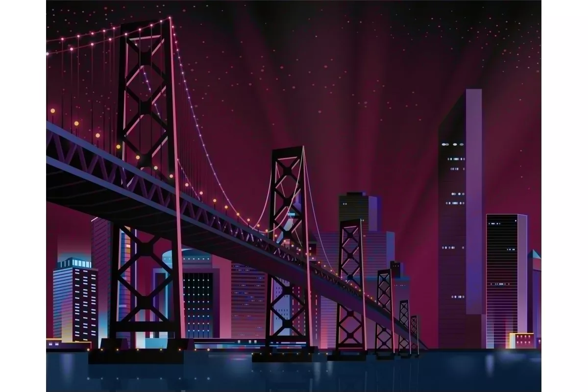 Tablou cu diamante - City Bridge