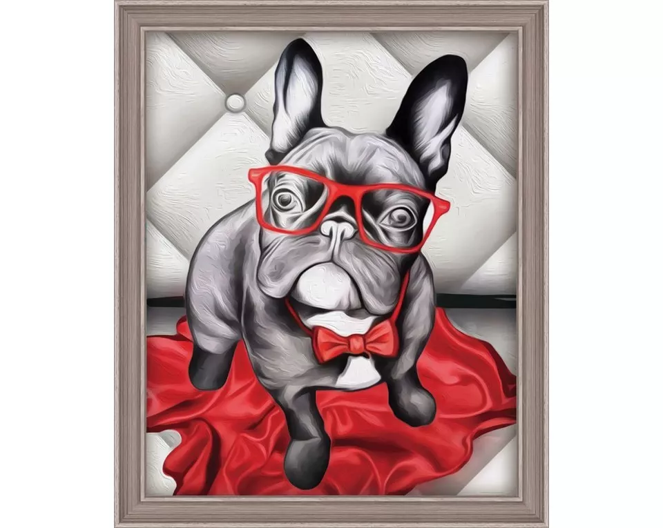 Tablou cu diamante  - Bulldog elegant