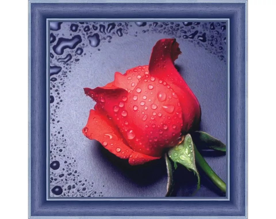 Tablou cu diamante - Trandafir roșu