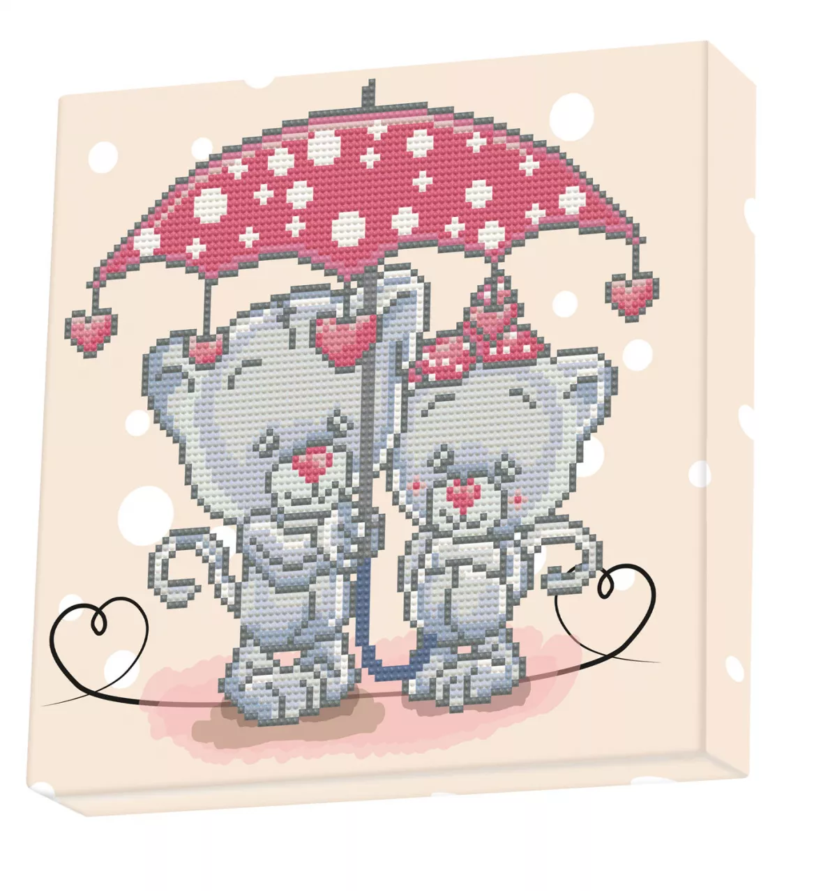 Tablou Diamond Box – Pisicuțe sub umbrelă