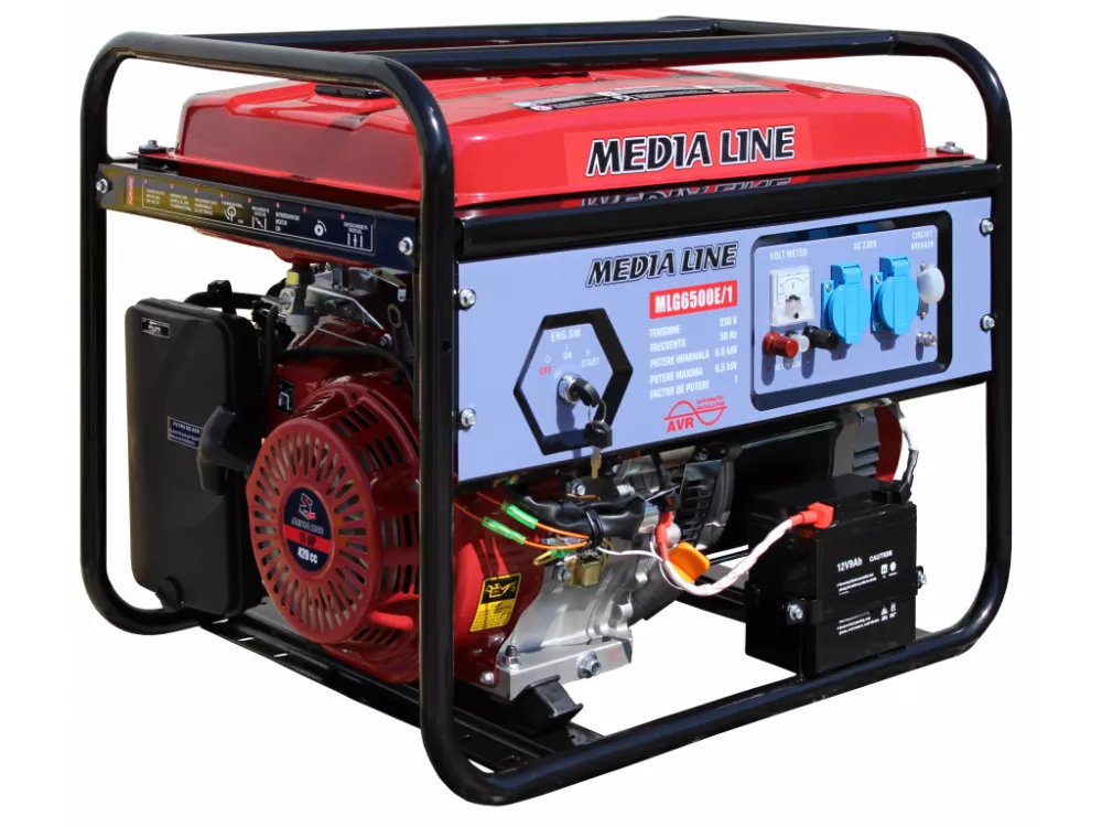 Generator Media Line MLG 6500E/1 + set roți, [],lorenacom.ro