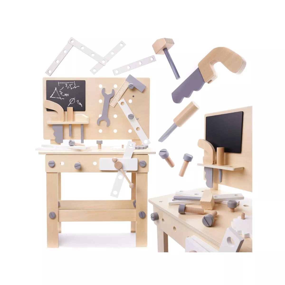 Atelier cu instrumente de lemn pentru copii, 67 cm 1