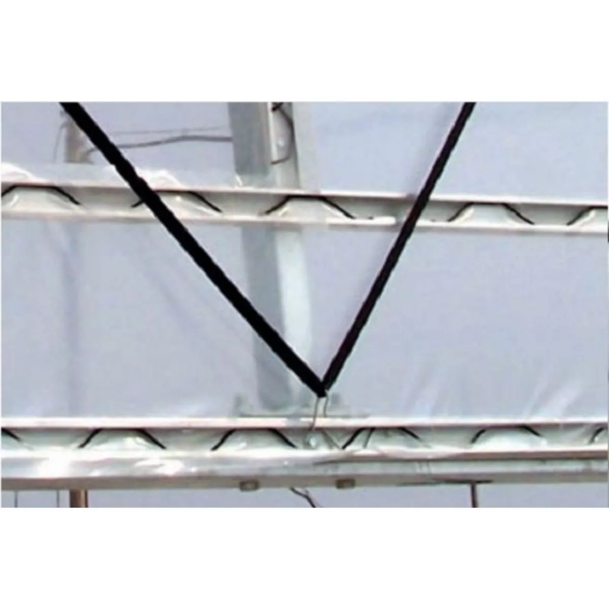 Bagheta metalica pentru prinderea foliei de solar, 2,4 metri, cu sarma plastifiata, set 10+12 (24 ML) 3