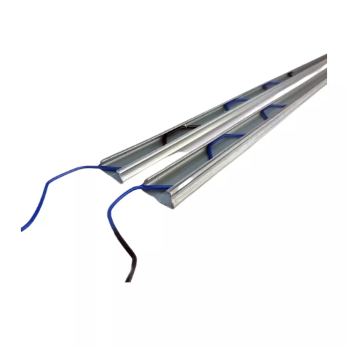 Bagheta metalica pentru prinderea foliei de solar, 2,4 metri, cu sarma plastifiata, set 10+12 (24 ML) 1