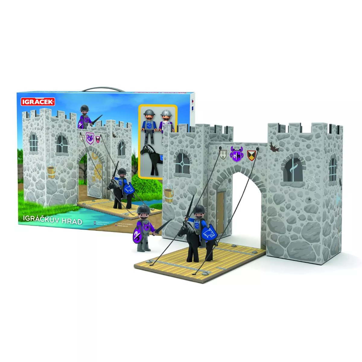 Castel de jucarie cu 2 cavaleri Pokeeto 4