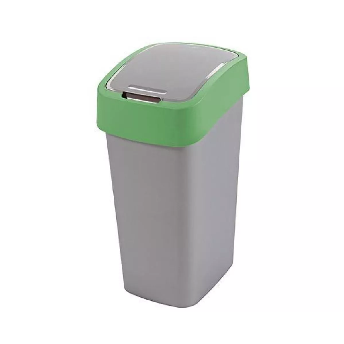 Coș de gunoi Curver® FLIP BIN 25L, gri argintiu/verde 2