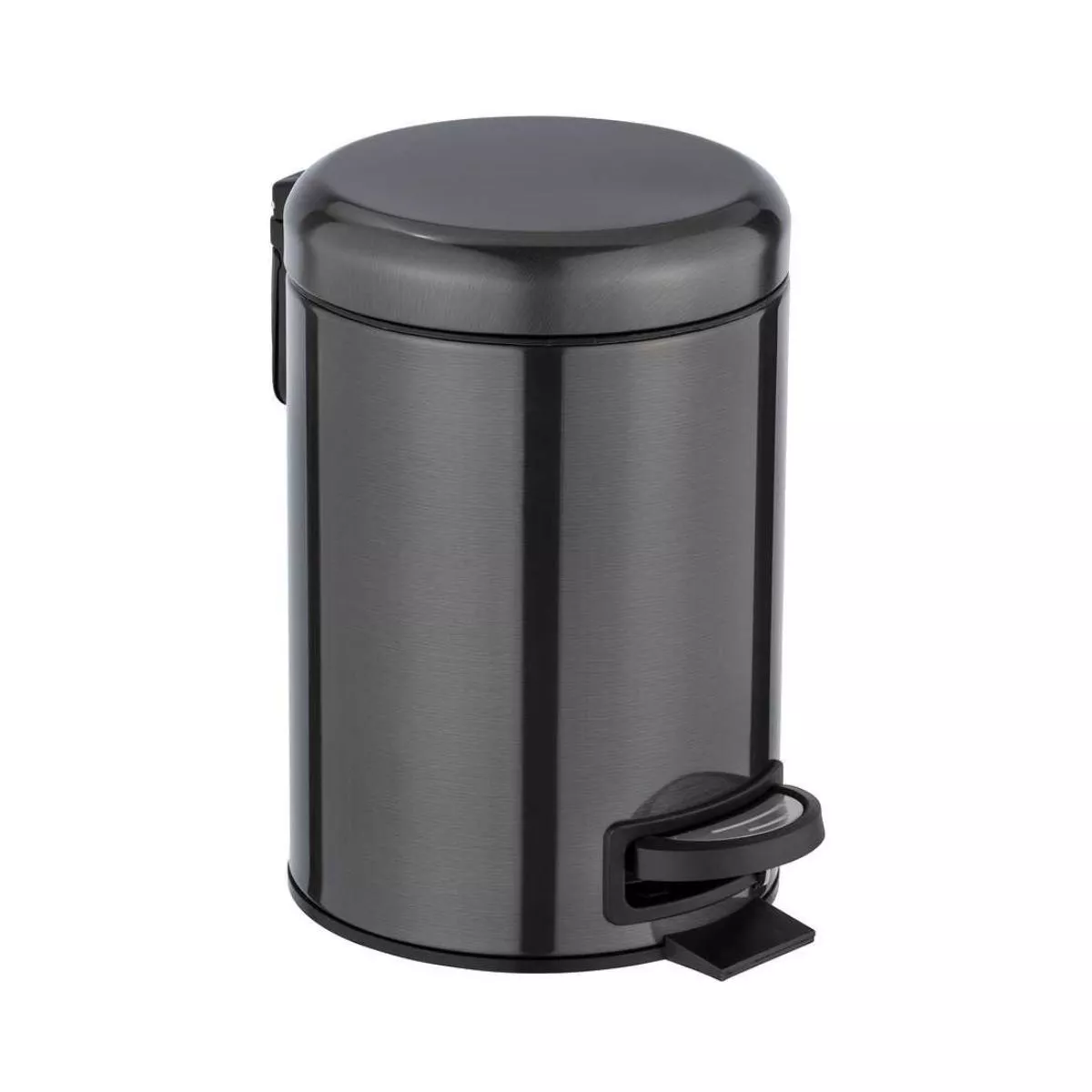 Cos de gunoi negru din inox, 3 litri, Leman Wenko 1