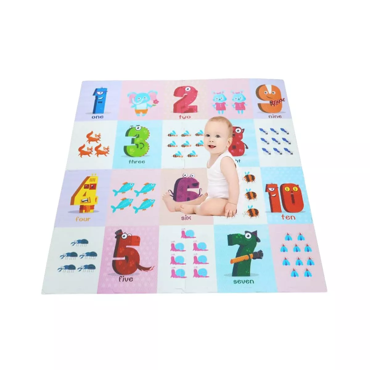Covor de joaca puzzle pentru copii din spuma EVA,  60 x 60 cm, 4 piese - EP 1008C 1