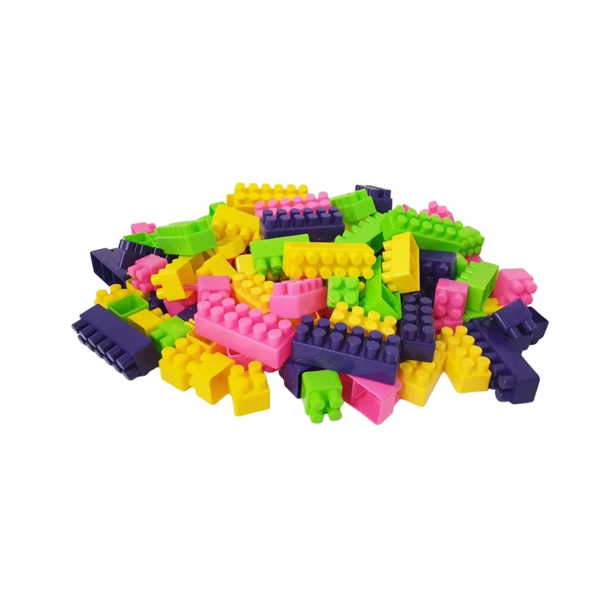 Cuburi de constructie din plastic, multicolore, in rucsac, 200 piese HT 1043 4