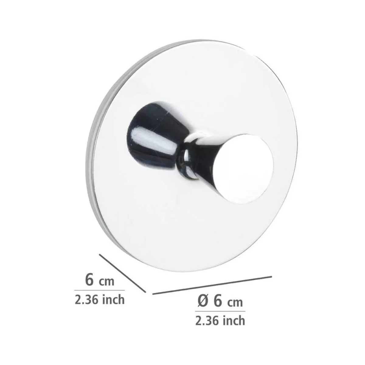 Cuier pentru prosoape, argintiu din inox Ø 6 cm, Pisa Wenko 4