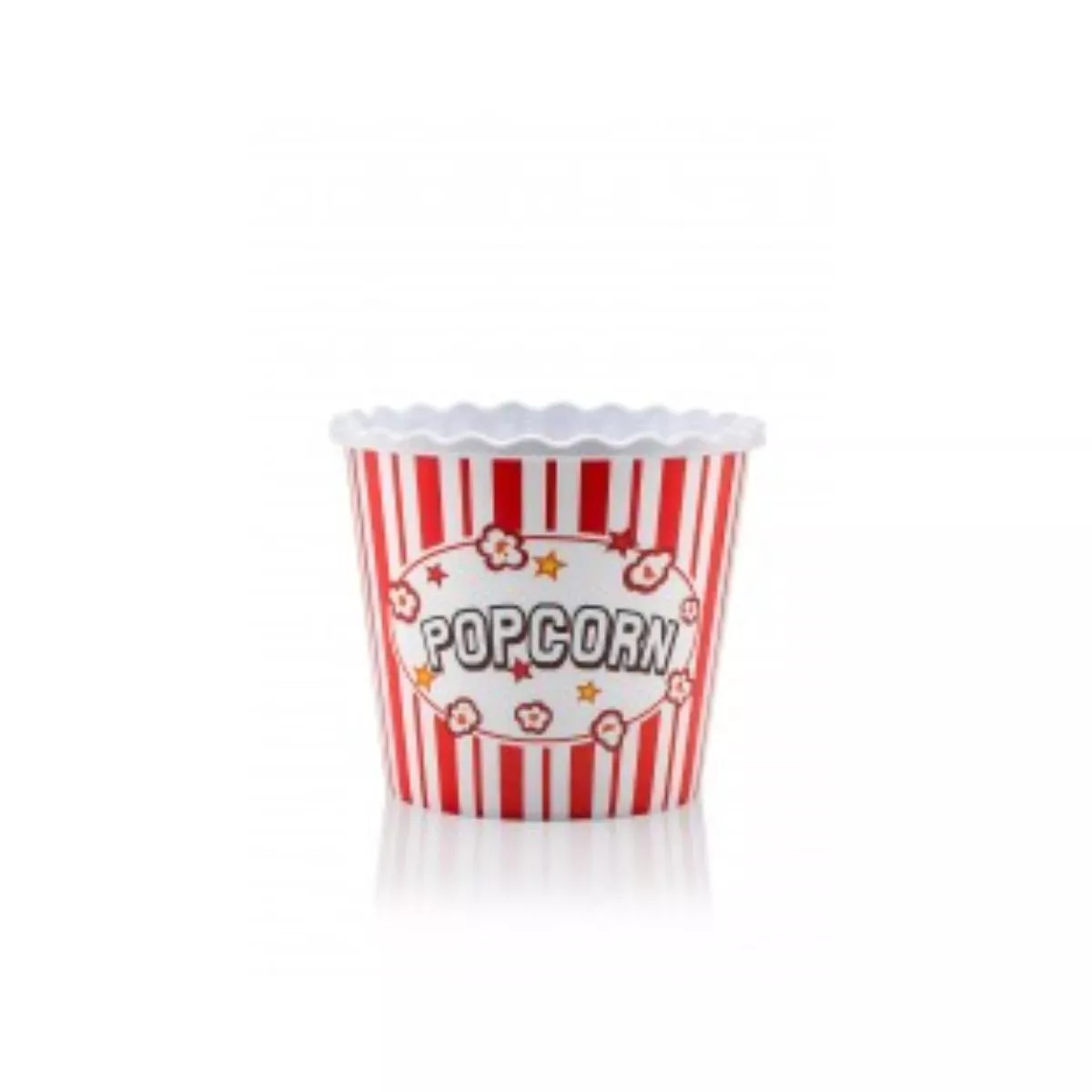 Cutie din plastic, pentru popcorn/snacks, 17 x 17 x 15.30 cm, 2.20 l, alb/rosu 1