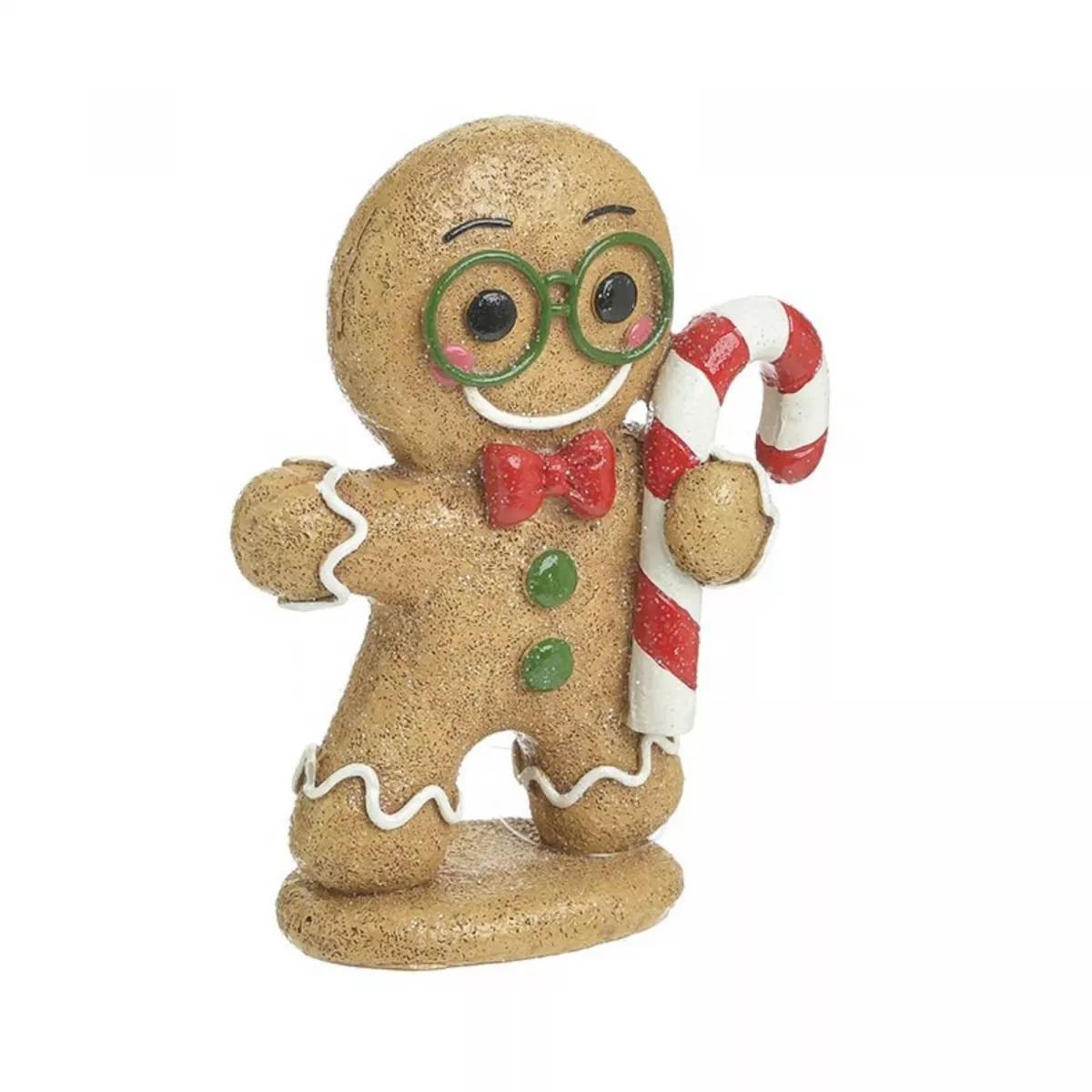 Decoratiune Craciun din polirasina Candy stick Gingerbread Man 13 cm Inart 1